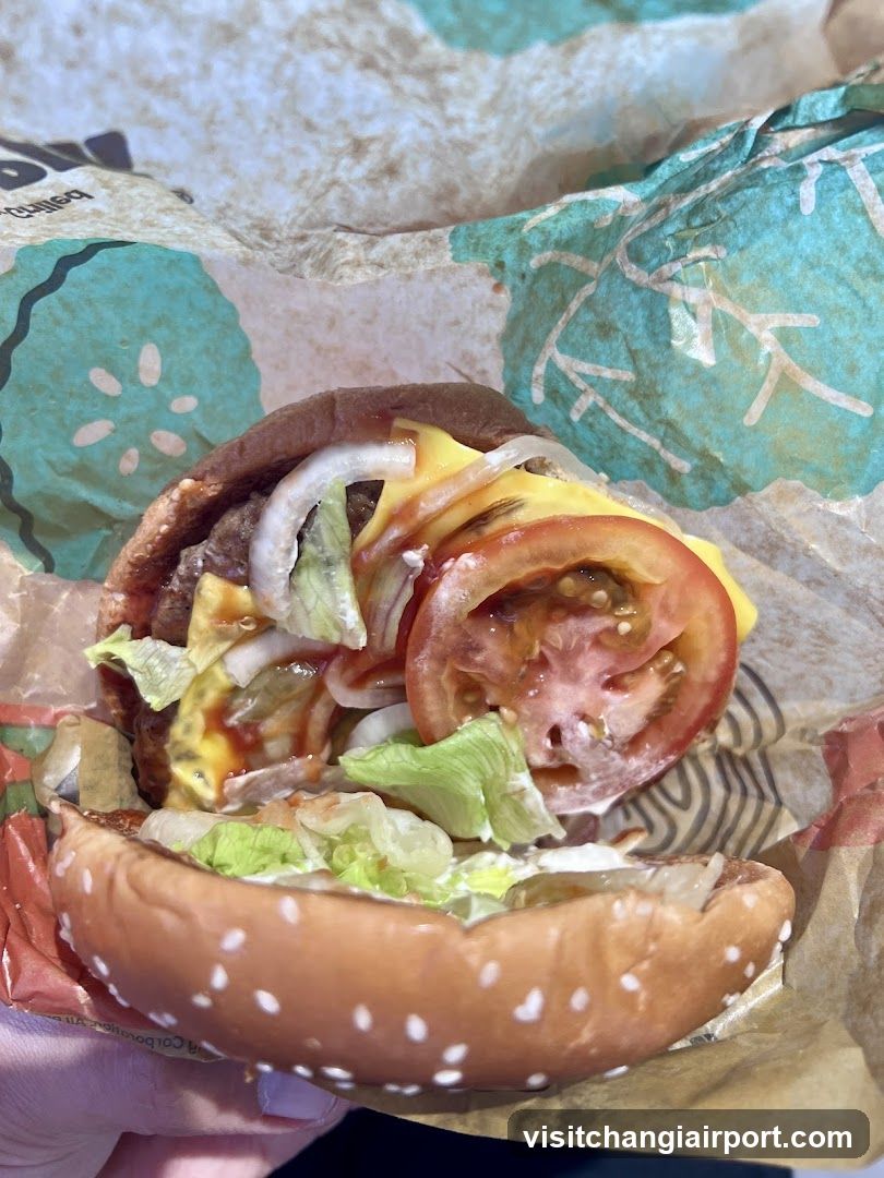 Burger with toppings