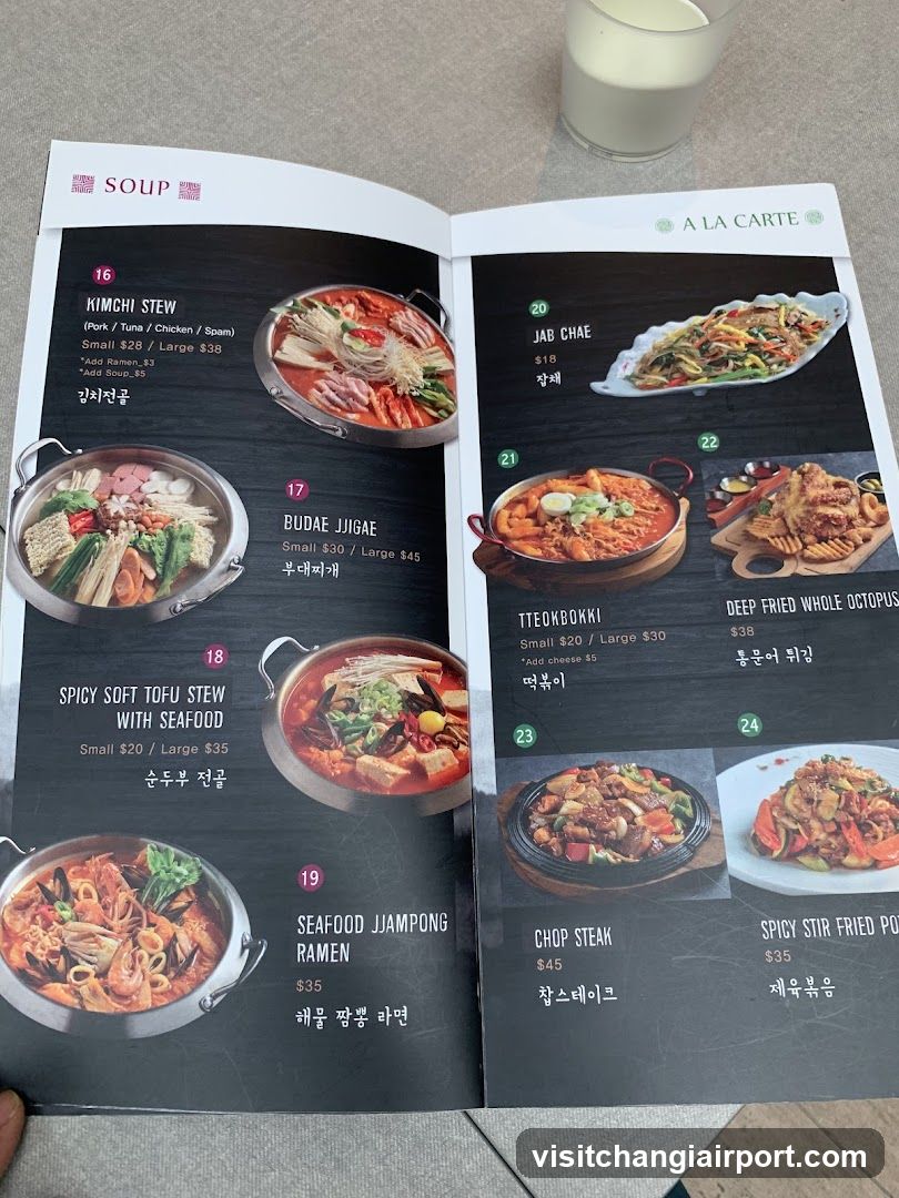 Korean Cuisine Menu