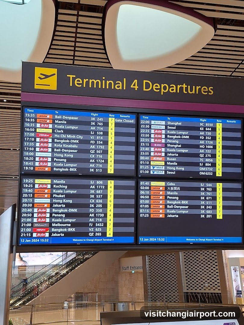 Terminal 4 Departures Board