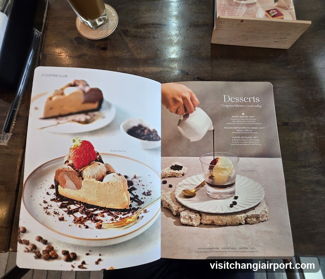 Coffee Club Dessert Menu Spread
