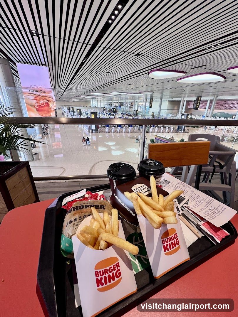 Burger King Meal at Airport Terminal