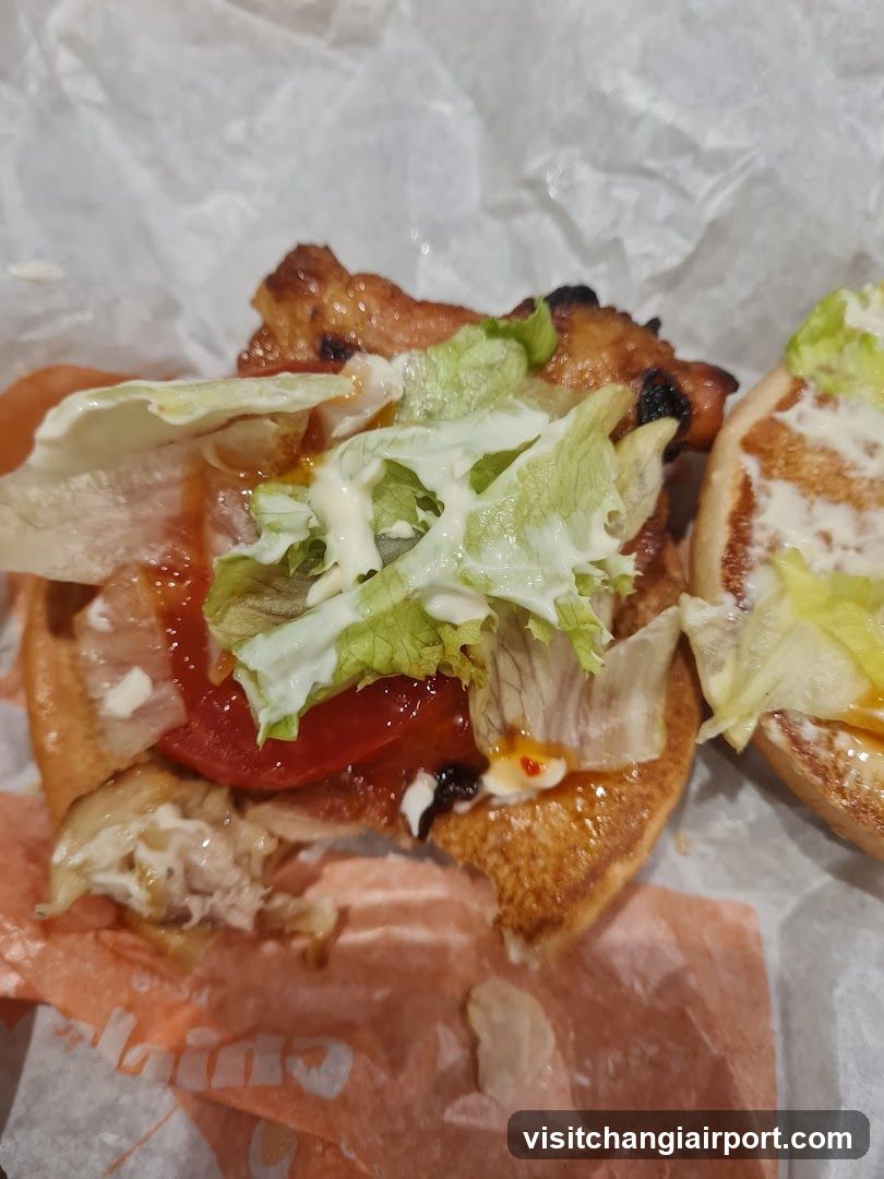 Burger with lettuce and sauce