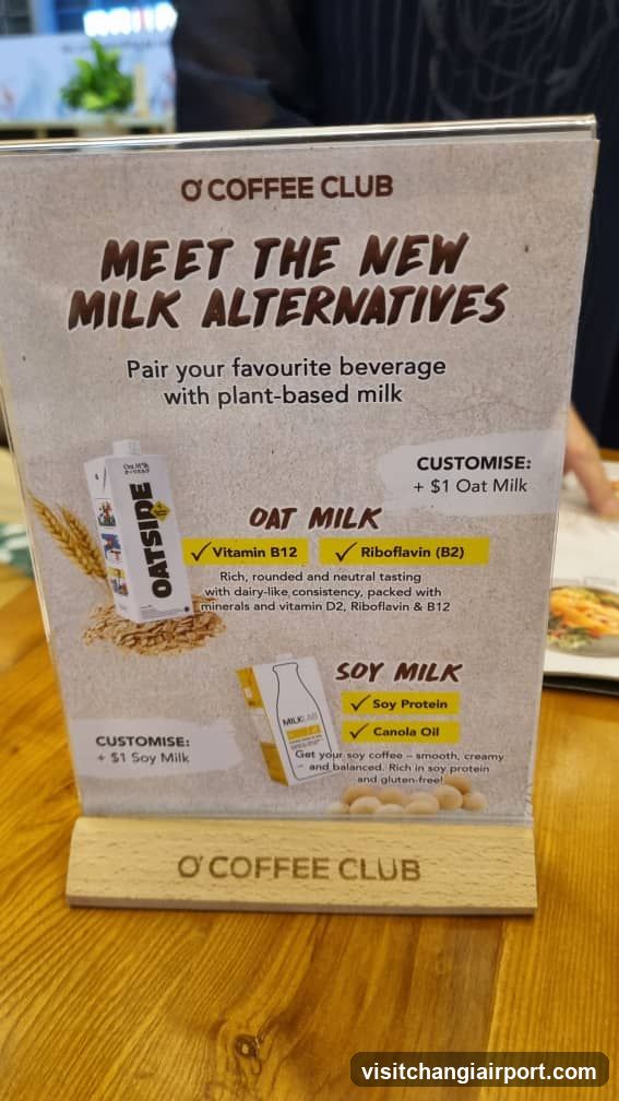 O' Coffee Club - Milk Alternatives Menu Stand