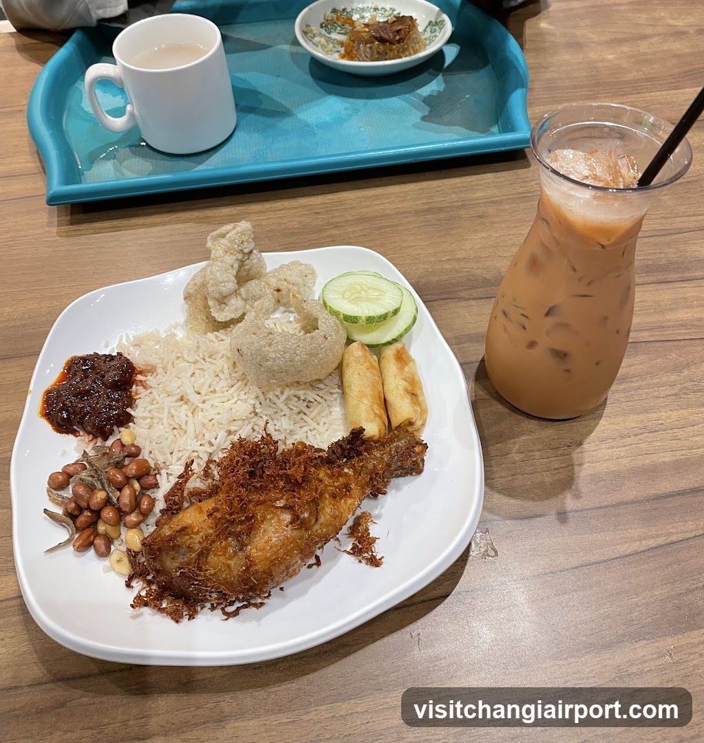 Nasi Lemak with Iced Latte