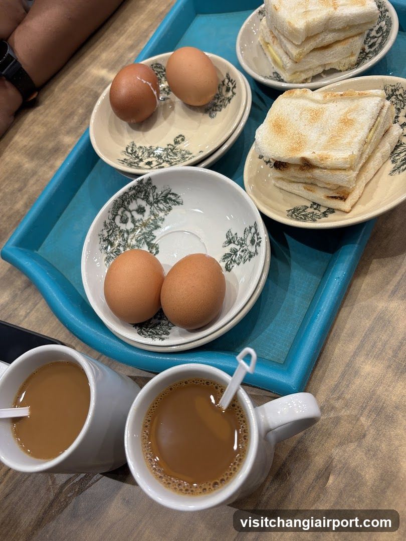 Breakfast Tray with Toast and Eggs