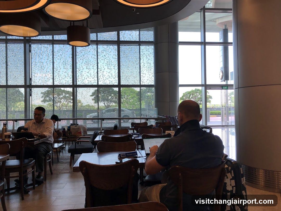 Interior of a modern café or co-working space