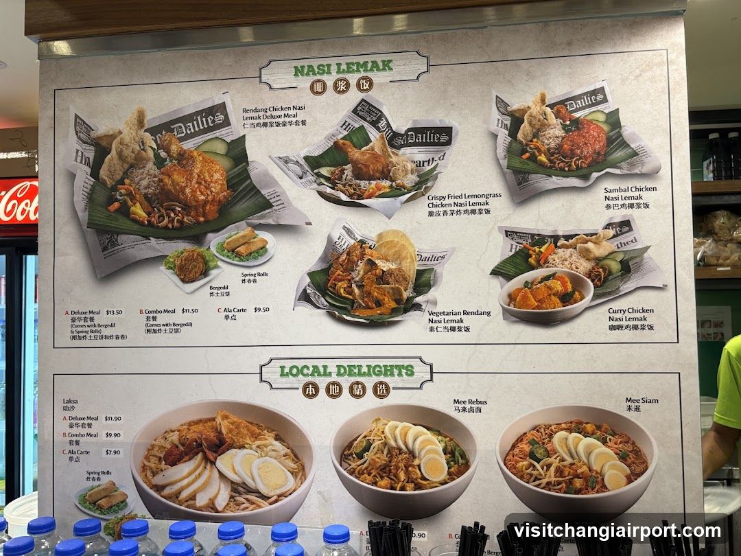 Nasi Lemak & Local Delights Menu Board