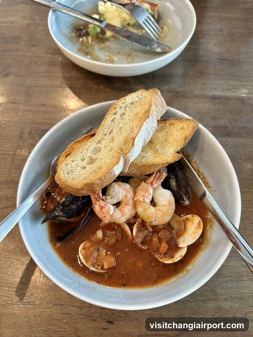 Seafood Stew with Baguette