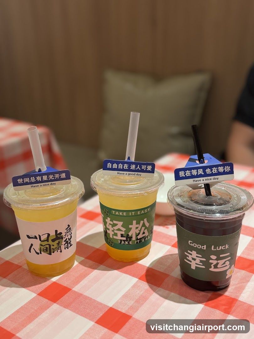 Three drinks on a table