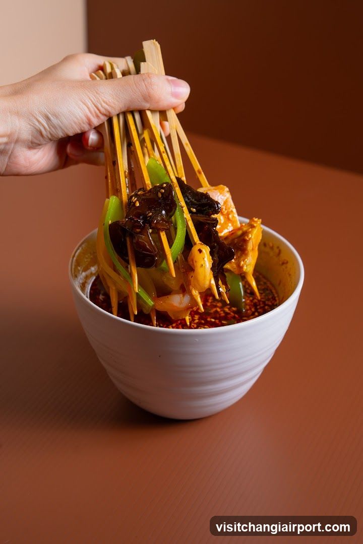 Spicy Skewers in Bowl