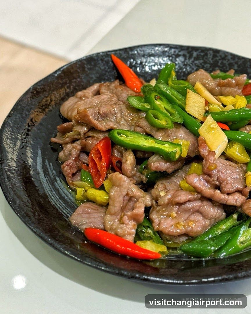 Stir-fried Beef with Peppers and Ginger