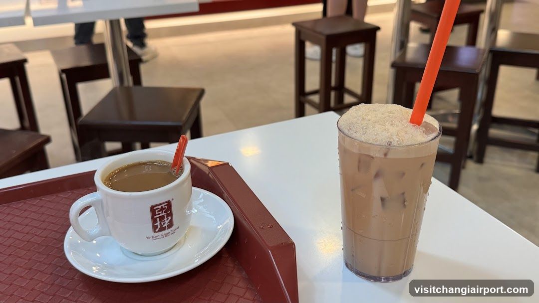 Coffee and Iced Tea at a Cafe