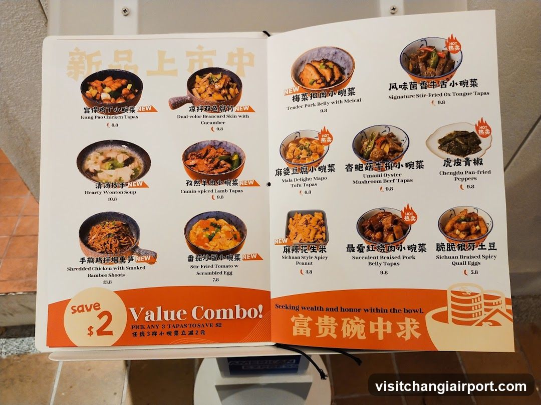 Tapa Menu Page