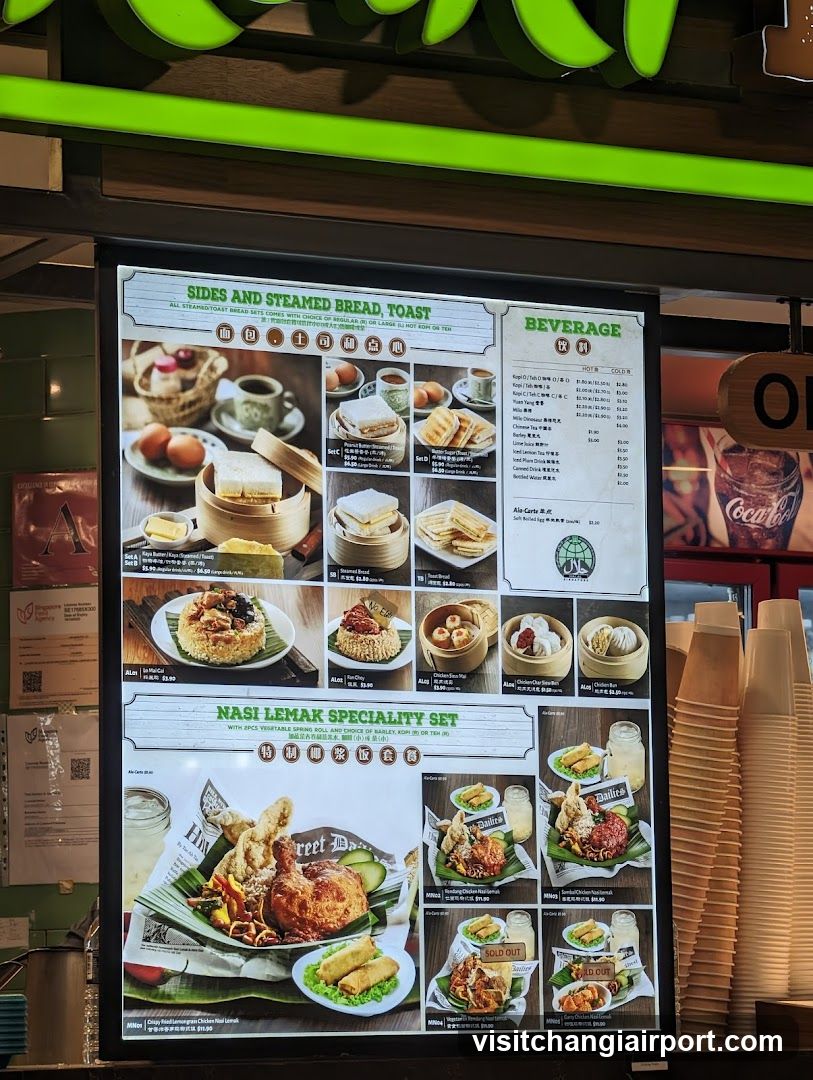 Nasi Lemak & Sides Menu Board