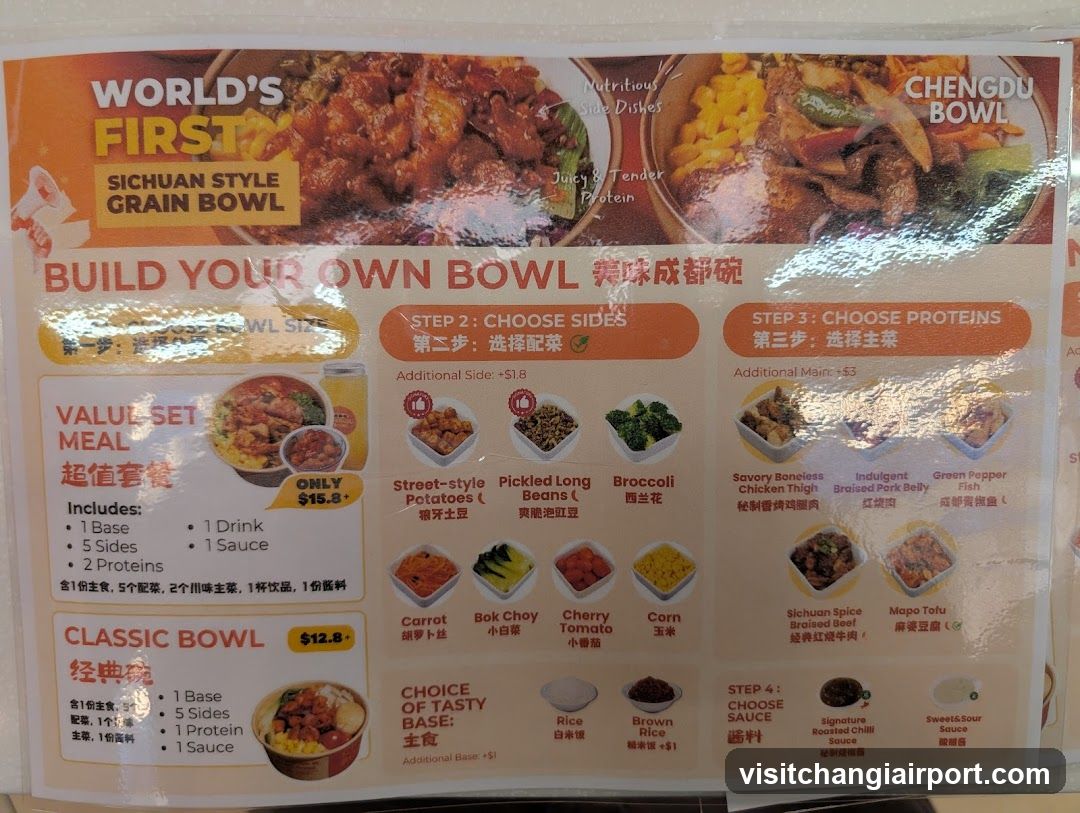 Chengdu Bowl Menu Board