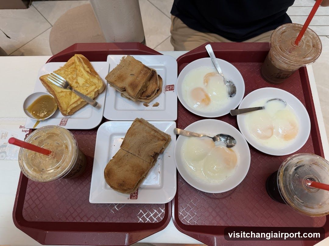 Breakfast Tray with Toast and Eggs
