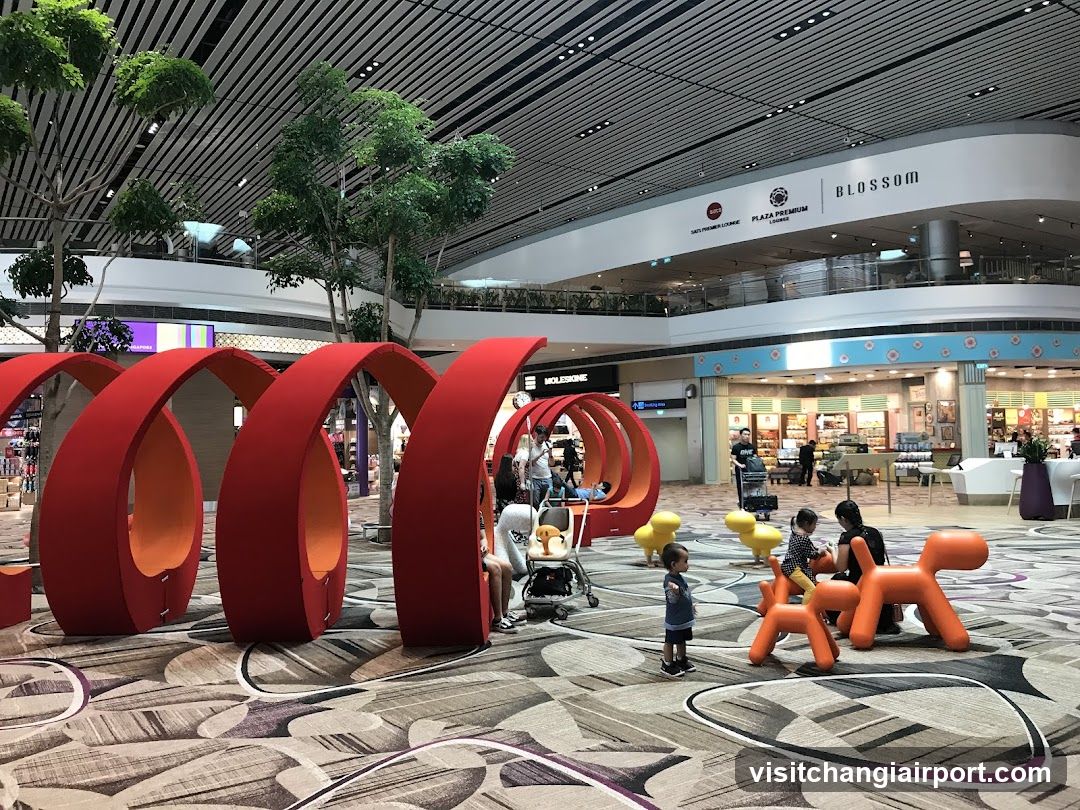 Airport Terminal Interior with Play Area