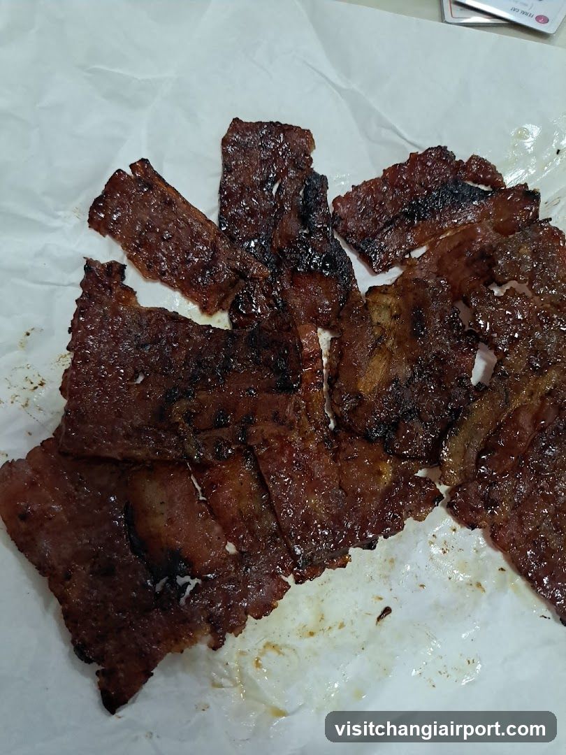 Bacon Strips on Paper