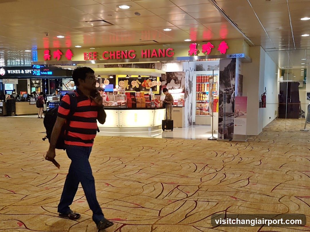 Airport Terminal Interior with Shop and Pedestrian