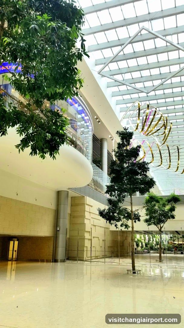 Interior of a modern shopping mall or atrium
