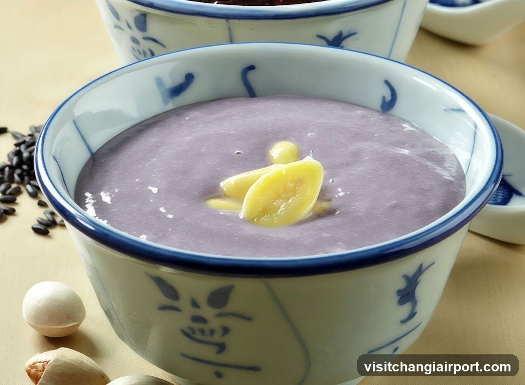 Purple Sweet Potato Porridge with Ginger