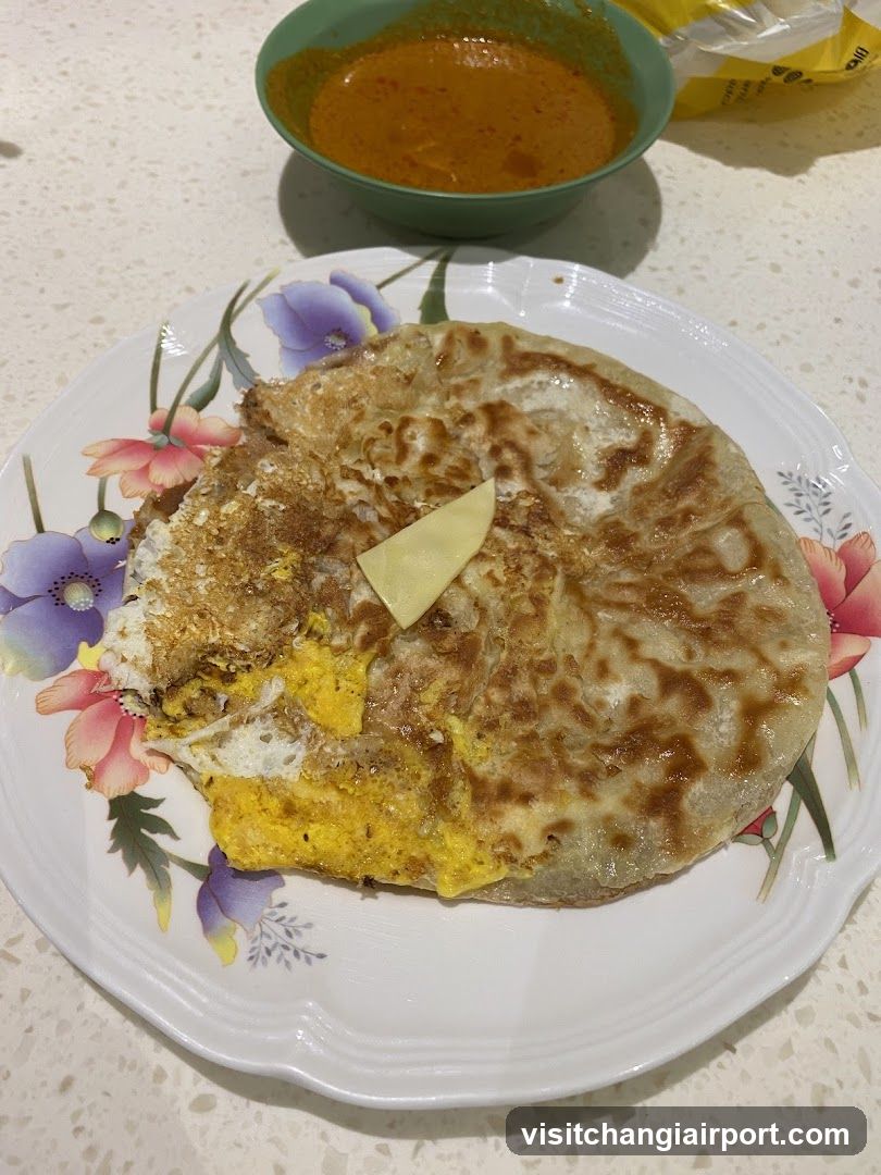 Roti Canai with Butter and Curry