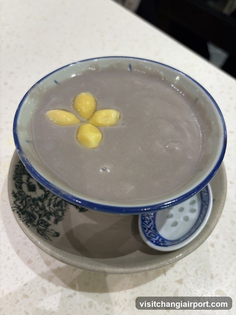 Dessert Bowl with Yellow Garnish