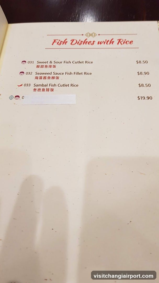 Fish Dishes with Rice Menu