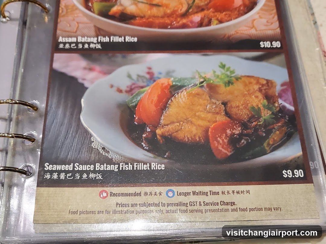Assam Batang Fish Fillet Rice & Seaweed Sauce Batang Fish Fillet Rice Menu Page