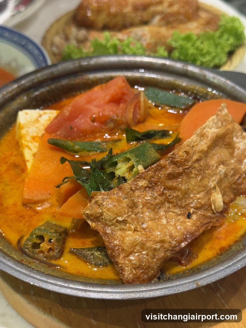Curry Dish with Vegetables and Tofu Skin