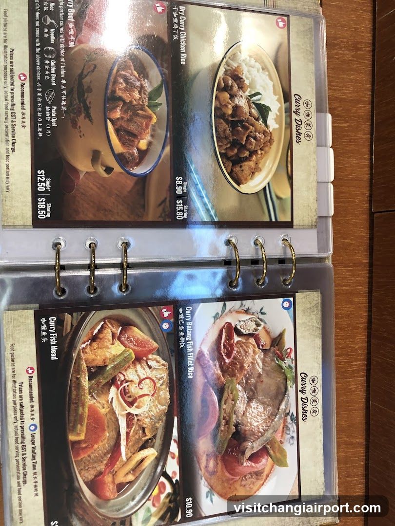 Curry Dishes Menu Page