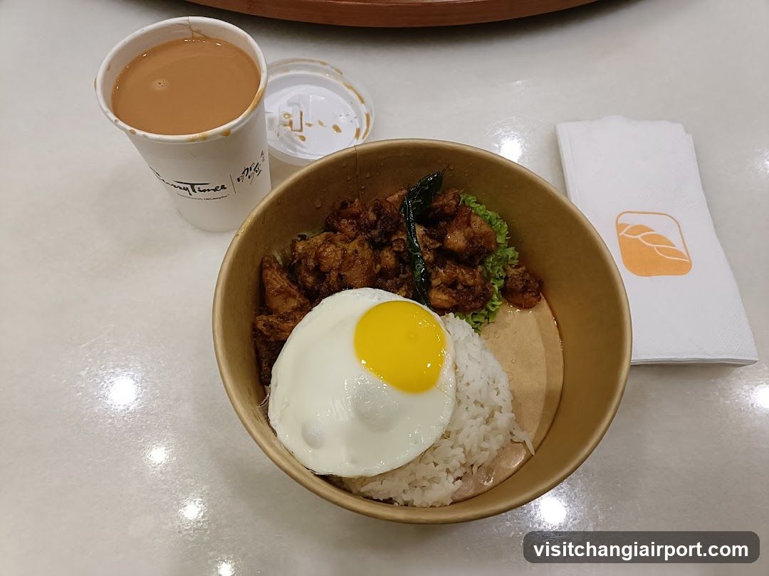 Bowl of Fried Rice with Egg and Chicken
