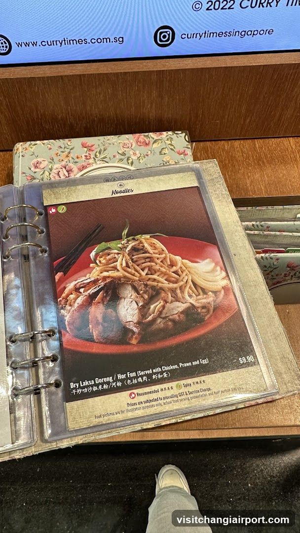 Curry Times Singapore Menu Page