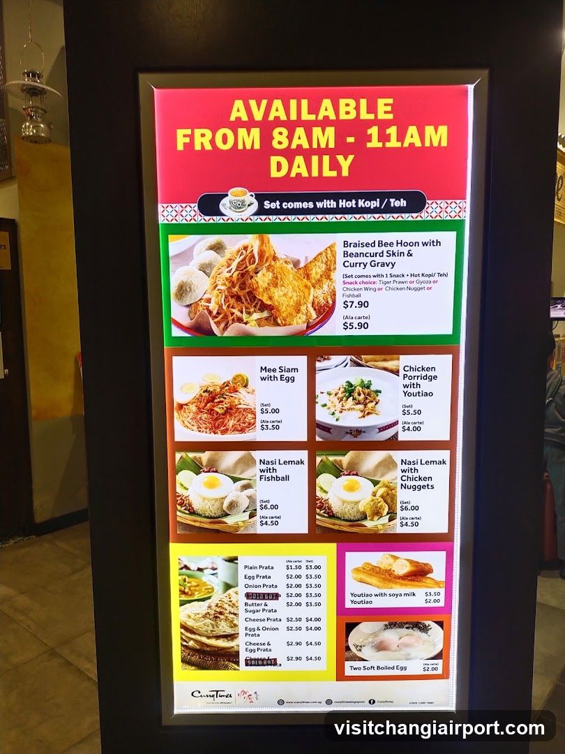 Bee Hoon & Nasi Lemak Menu Board