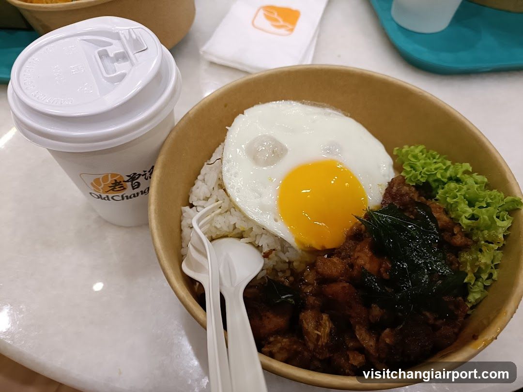 Bowl of Fried Rice with Egg and Drink