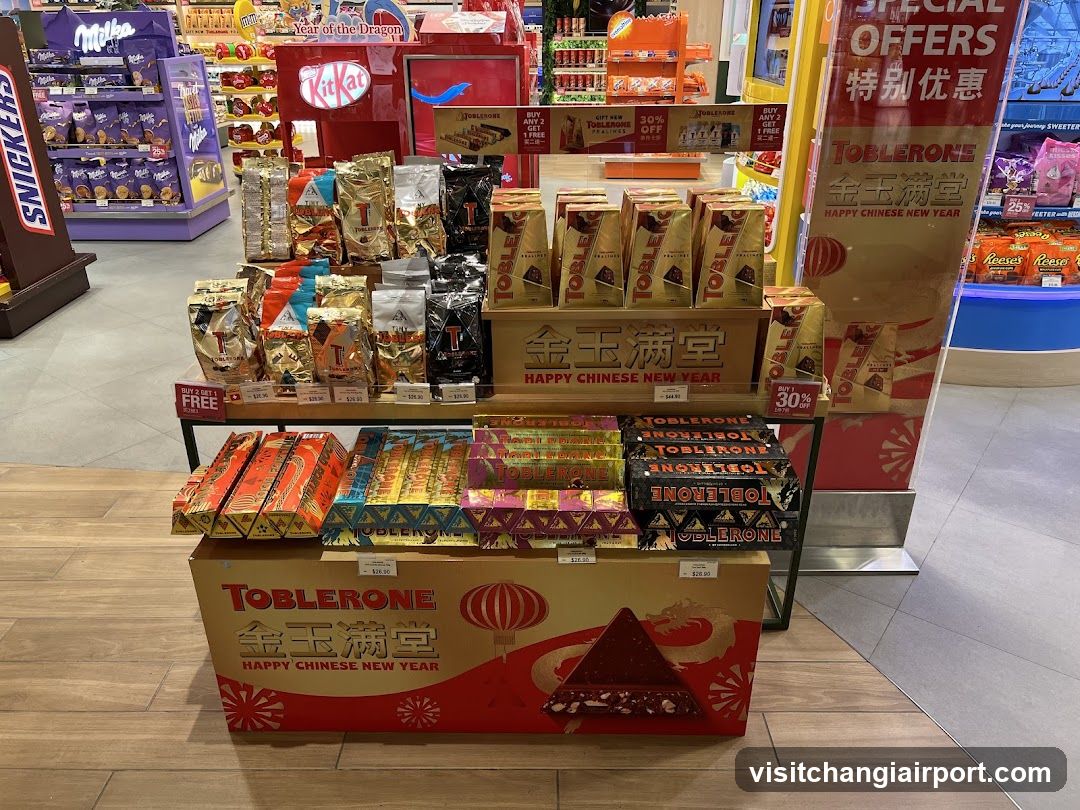 Toblerone and KitKat Display in Store