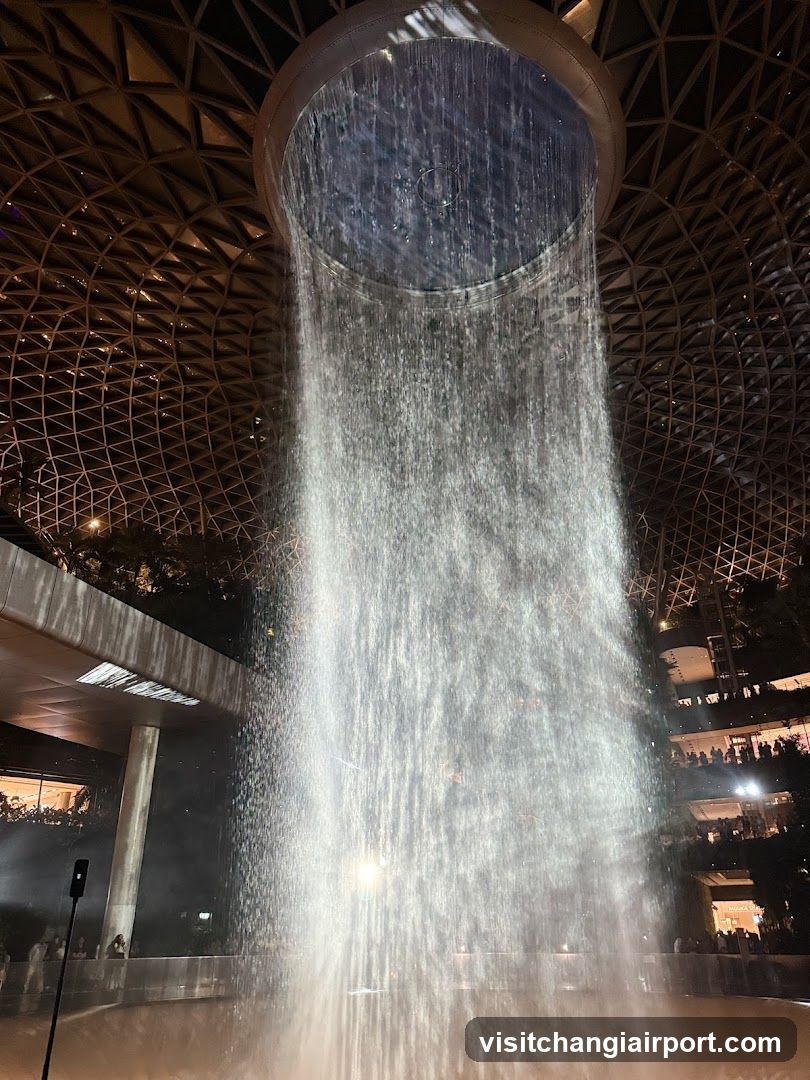 Waterfall in a modern atrium