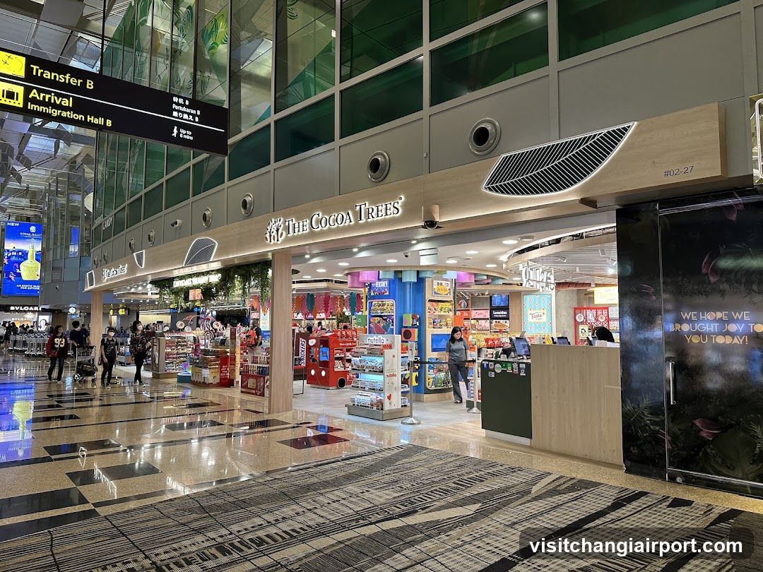Airport Terminal Interior with Storefronts