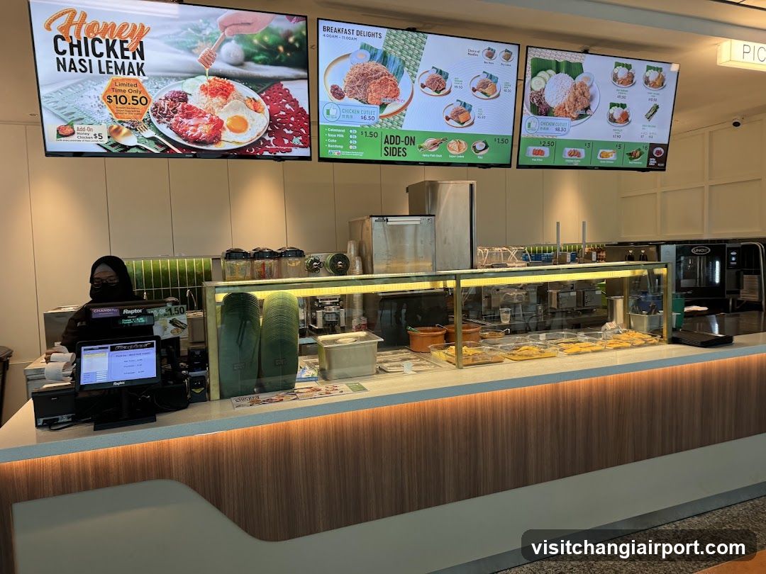 Honey Chicken Nasi Lemak Counter
