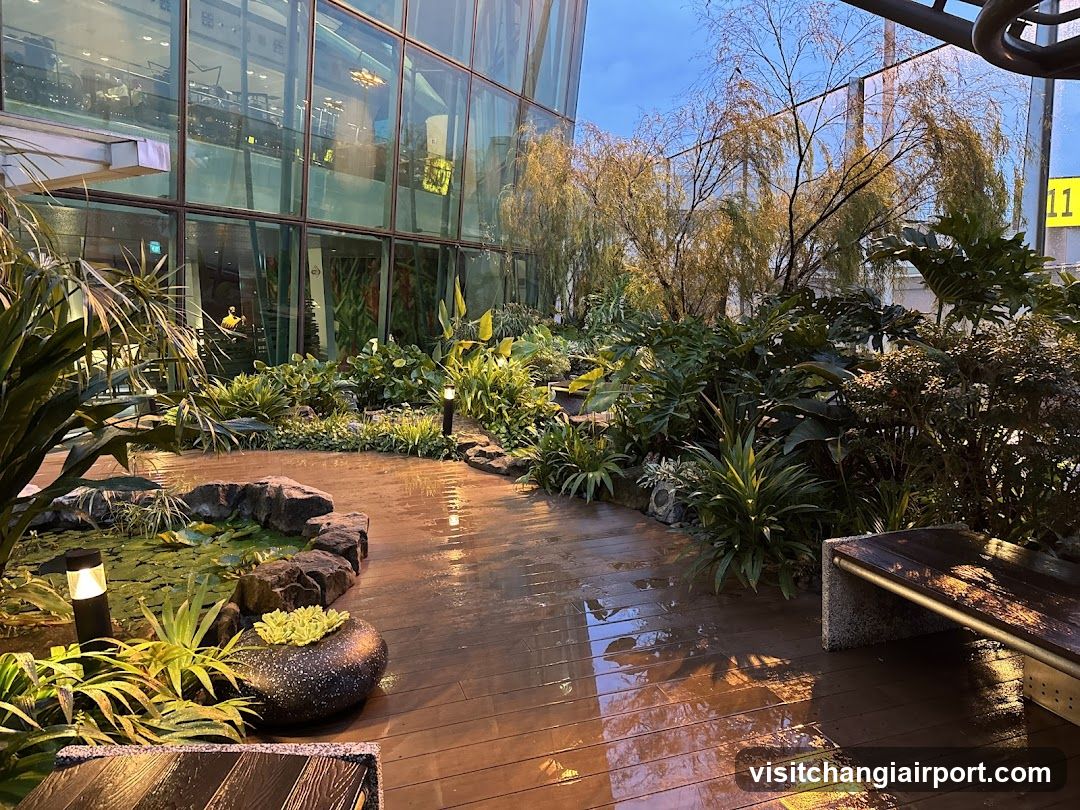 Garden Pathway at Dusk