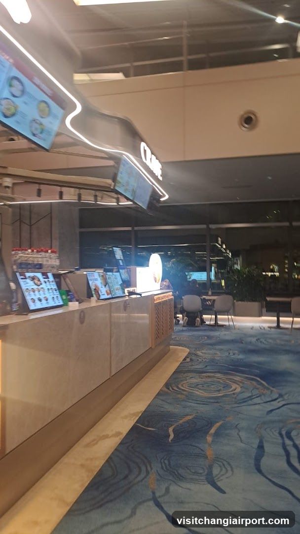 Interior of a modern food service area