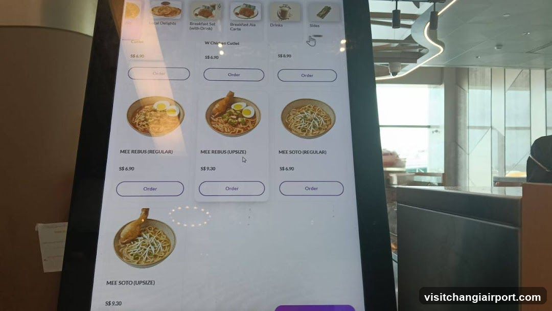 Digital Menu Board in Restaurant