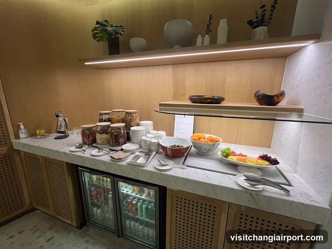 Beverage and Snack Buffet Station