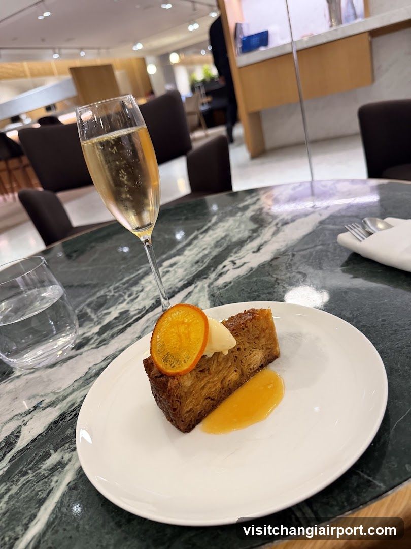 Dessert and Champagne in a Lounge