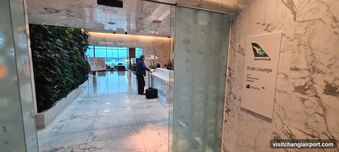 Qantas First Lounge Entrance