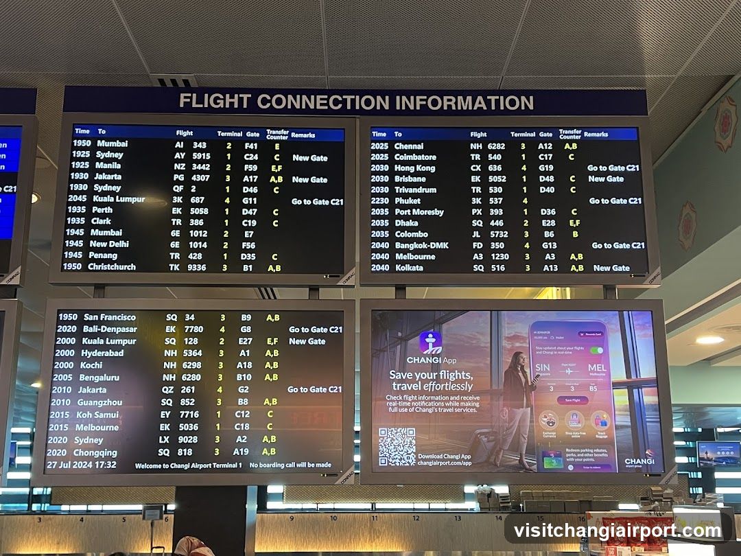 Flight Connection Information Board