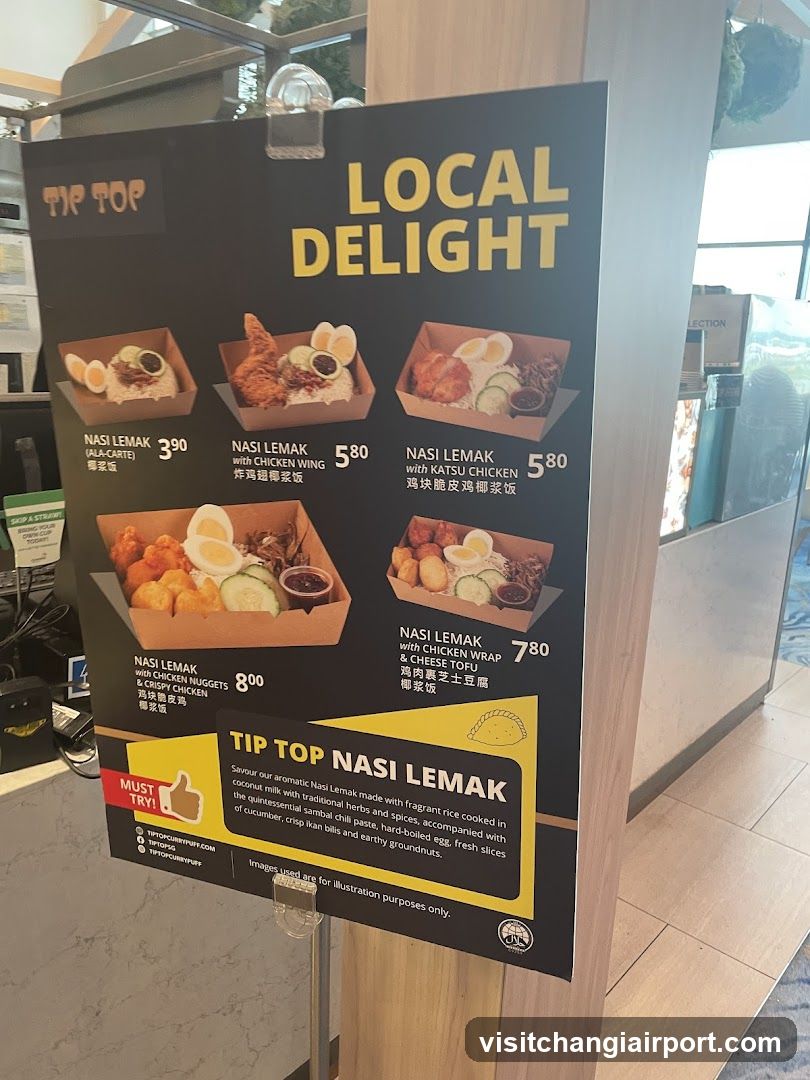 Tip Top Local Delight Menu Board