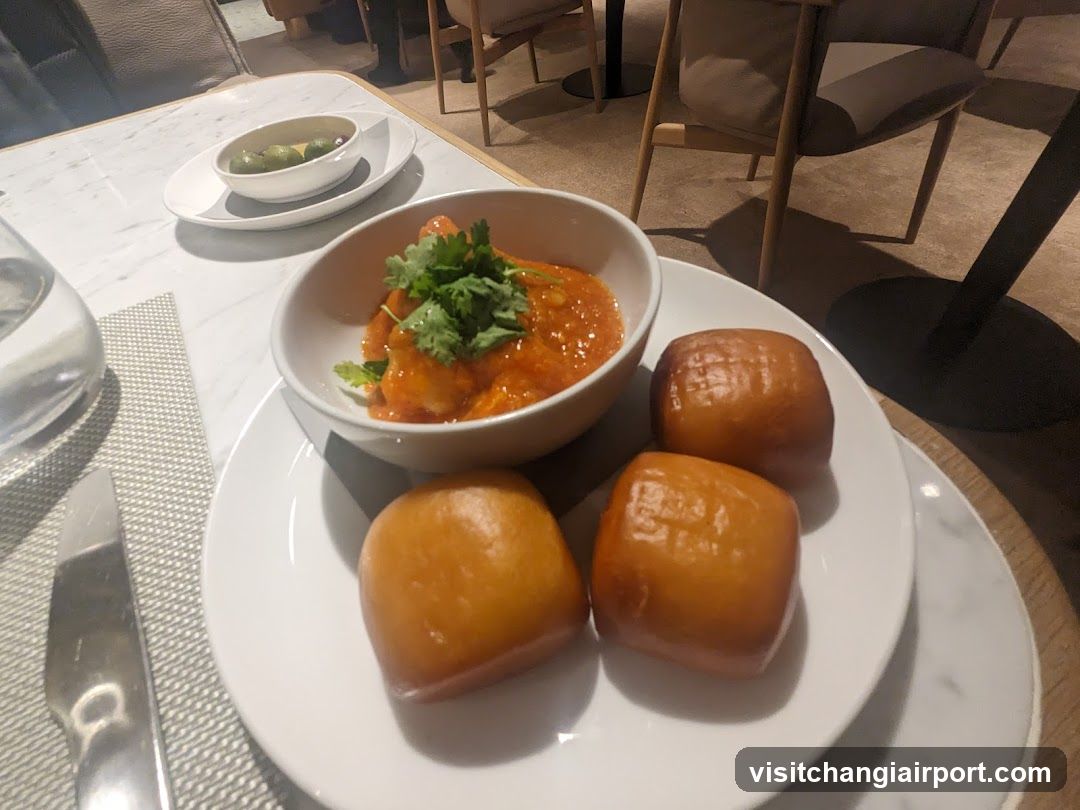 Dish with Curry and Buns