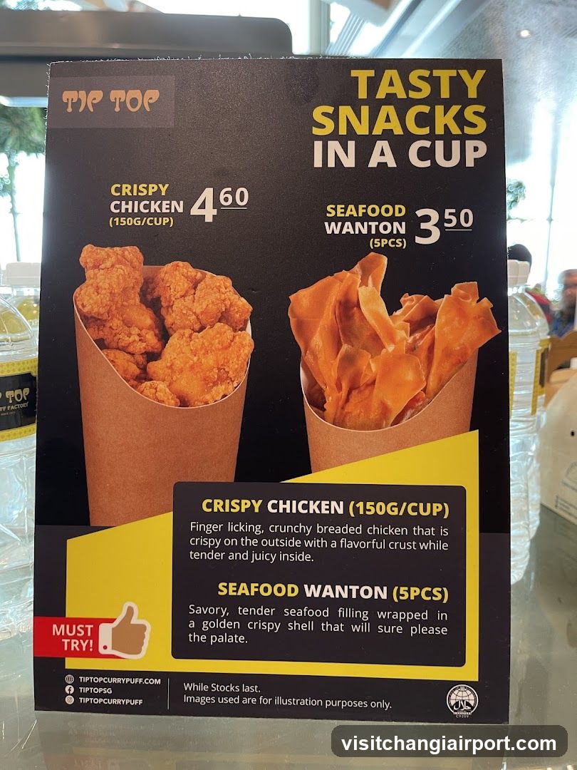 Tasty Snacks in a Cup Menu Display