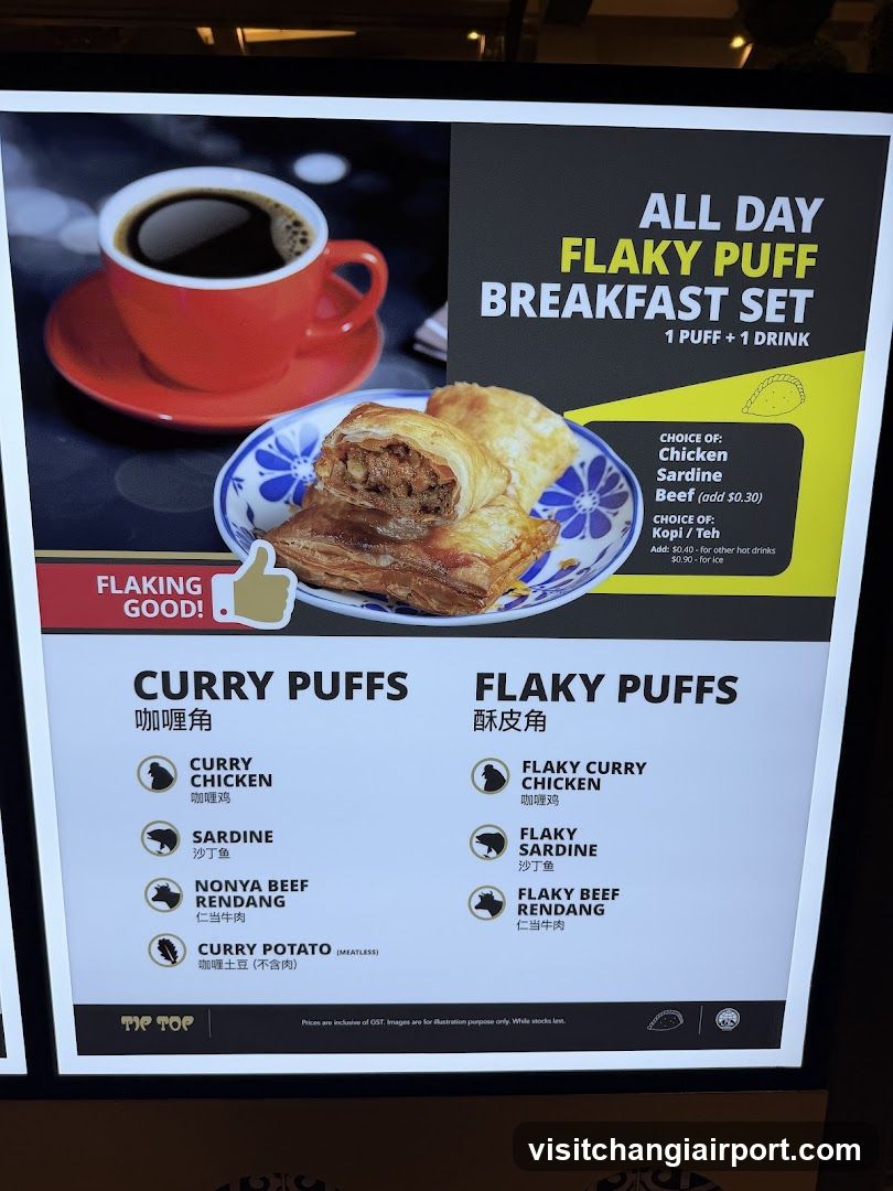 Flaky Puff Breakfast Set Menu